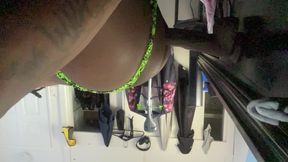 Black ass throwing it back on black cock