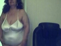 bbw granny in sexy satin body