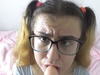 Stepdaddys little slut gets mouth training