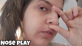 Nose Fetish and Pig Nose Play – Close-Up, Nose Blowing, Face Play