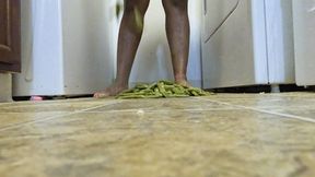 food and object crush - Goddess MXDominion Crushes Green Beans with her Bare Feet 1080, crush, femdom, foot domination, mind fuck  1080