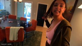 Busty college girl gets pounded in a dark alley