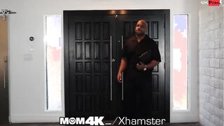 MOM4K Creeping Black Landlord Creampies Multiple Times Into Huge Tit Cougar