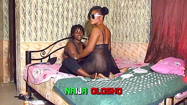 Naija Olosho - Booty Barbie and Queen Roxy Gets Their Pussy Creamy With Huge Cucumber