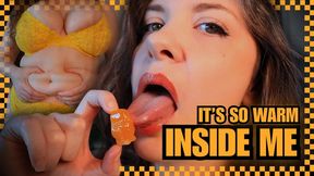 It’s So Warm Inside Me - Giantess MissHannelore Picks You Up While You are Tiny and Vores You for Fun