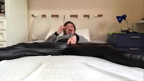 Play with leather pants