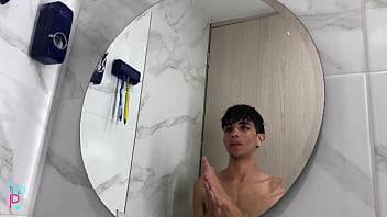 CUTE LATIN BOY SHOWS HIS BIG DICK IN HIS ROOM