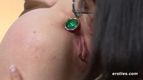 ”Ersties - Jasmina Licks Serafina's Twat From Behind Before Grabbing a Toy”