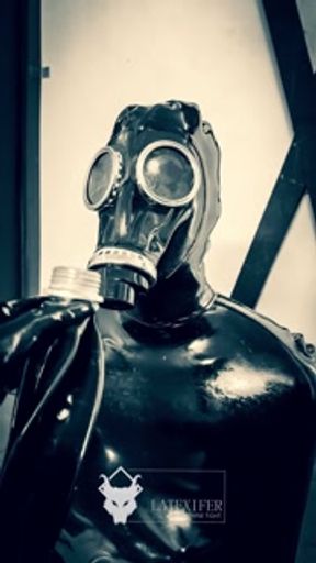 Latex Breathplay Mask Slave Training (Session 24)