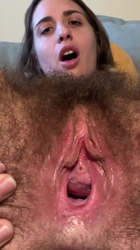 Hairy Pussy Spreading and Licking Instructions