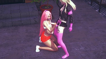 Hooters Chick gets railed by a Futa - 3D Porn Parody
