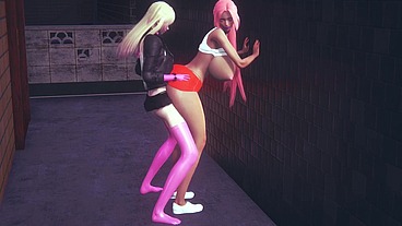 Hooters Chick gets railed by a Futa - 3D Porn Parody