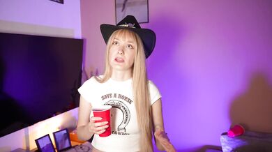 Horny Blonde Cowgirl Gets Wild at the Party POV Roleplay
