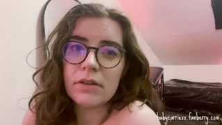 Masochistic girlfriend begs to cum after punishment