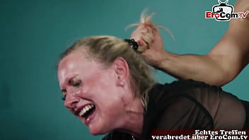 German mature milf with saggy tits bangs young cock