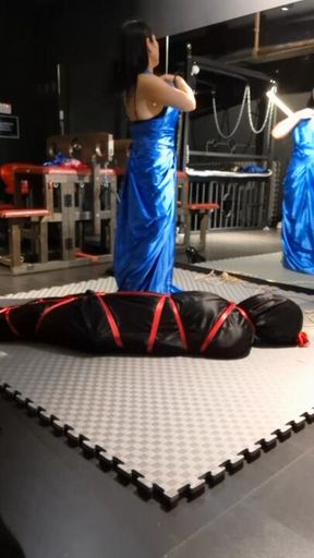 Silk Mummy Surrender: A Double Dom Bondage Masterpiece