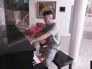 Lustful Stepson Gets Mama to Screw him during his Piano Practice