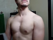 Chest worship - flexing pecs