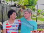 Freddys long uncut cock ram into twinks tight butt hole