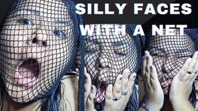 Funny faces in fishnet stockings