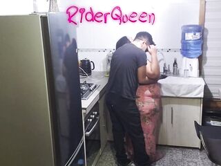 Stepmom screwed surprise in kitchen big beautiful woman Large Butt