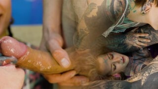 Paracoz delivers hot ass-to-mouth action to Anuskatzz, Lily Lu and Kat