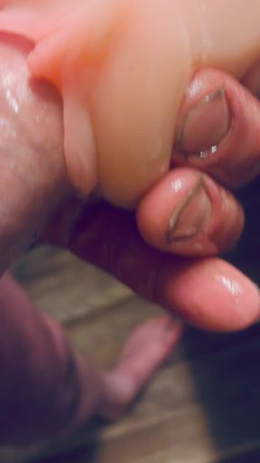Testing New Pocket Pussy with My Thick, Hard, Long Cock.