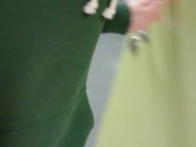 Stripping and wanking in the university hallway and bathroom