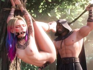 Despairing Tied Feminist - Severe Whipping by Slaver Stud