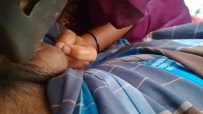 Delhi nurse puts her husband's penis in her mouth and pleasures him