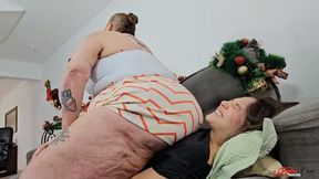 135KG BBW CHRISTMAS CHESTSITTING DOMINATION - BARBARA COLOSSOS - CLIP 4 - NEW DECEMBER 2025