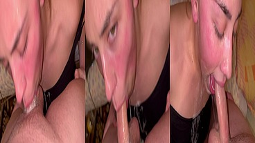 Blonde Slut Rough Facefuck Extreme Sloppy Messy Deepthroat