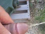 Piss out side
