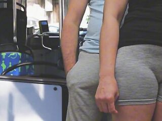 Public Bus Handjob Stranger Cum Raw, risky, and banging hawt! She strokes his thick weenie, teasing him until this chab explodes in public transport