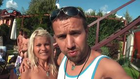 Wild Pool Party Orgy with Blondes Sucking Big Cocks