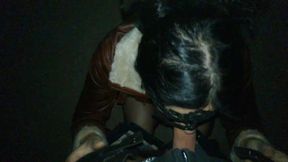 Leather Jacket Public Blowjob - Perv-mom