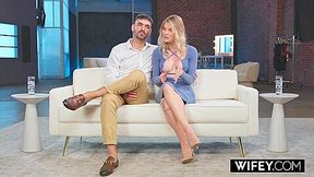 Tiny Hotwife Sammm Next Door Holds Hubbys Hand While She Devours Monster Bbc