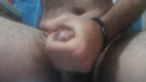 Morning toilet masturbating