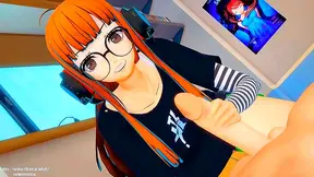 Futaba Tempts With Seductive Touch in Hot 3D Persona 5 Encounter