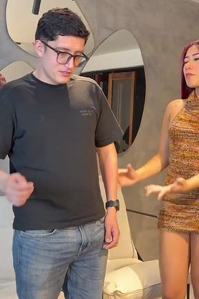 Sex Addicted Work Friend Fucks and Sucks My Nerdy Boyfriend's Cock, My First Threesome