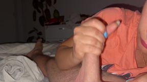Sharing a Bed with My Step Sister. Blowjob, Deepthroat and Lick Balls