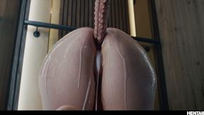 Hardcore Real Life Hentai - Cum Slut Redhead Sata Jones Monster Fucked in Elevat