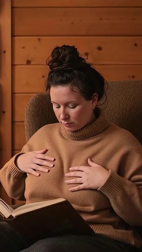 I Grabbed My Big Tits and Played with Them in Many Sweaters for My 63f Lesbian Roommate I Wanted to Scissor Lick and 69 Her