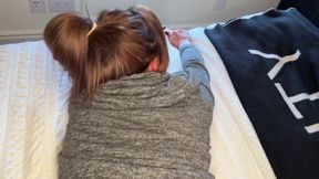 Horny Babe Sucks and Fucks Hard Cock Till Cumload All Over Her Tits