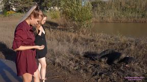NICOLE and LANA - Fun with a disgusting  pig - PART2.