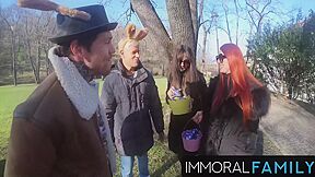 Mia Trejsi Begs For Double Dicks In Egg Hunt Pussy Pounding!