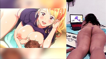 Reaccionando a hentai de hermanastra tetona con culo jugoso, psd me encanto