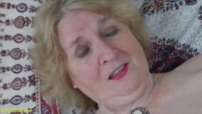 79 years old grandma tries anal toy
