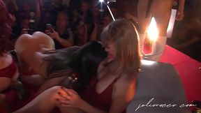 Naughty girls from the public have wild amateur orgy