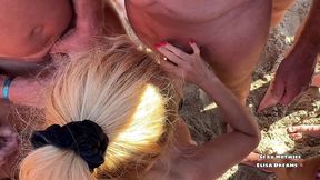 sexe et bukkake a la plage (2eme partie: sexe et ejacs) apres les avoir bien ...
